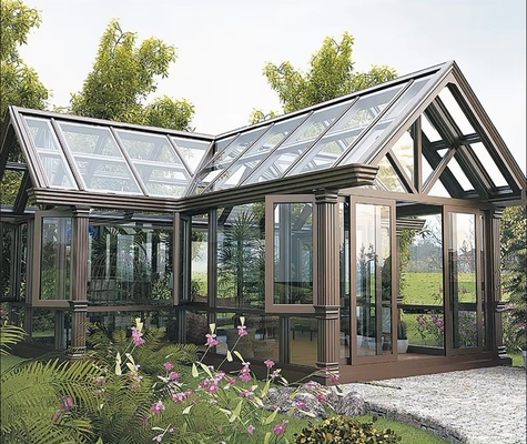 Invernadero de vidrio templado octogonal para jardinería ecológica y vida al aire libre