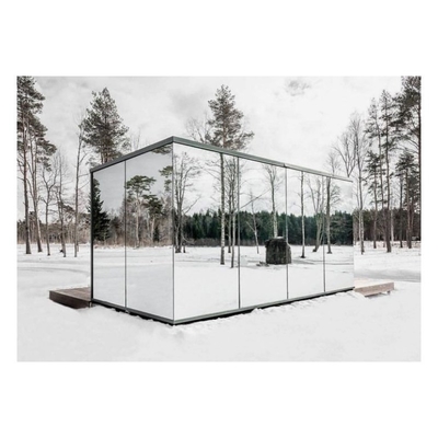 Moderno estilo de diseño Sala de sol Casas de aluminio Casa de vidrio Solario con superficie lisa