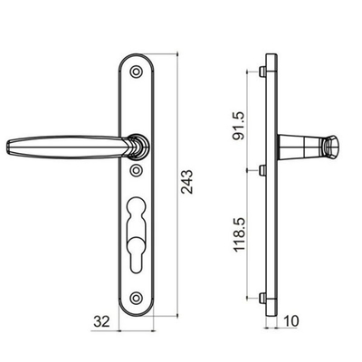 Apartamento de aluminio de cristal puerta de nivel de la manija para el patio puerta de entrada