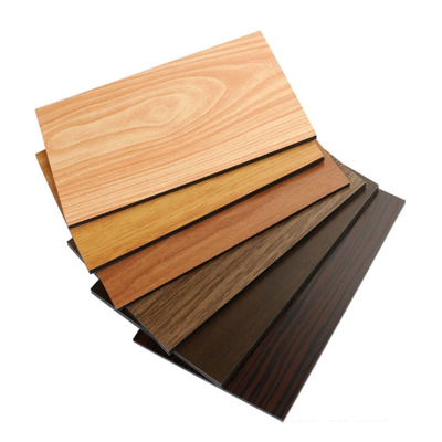 4 mm PVDF Revestimiento 1220x2440 mm Panel compuesto de aluminio de color de grano de madera ACP ACM