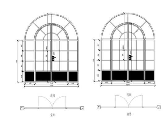 Puente moderno Cortado Puertas de aluminio Ventanas Equipo de procesamiento Seguridad y estilo