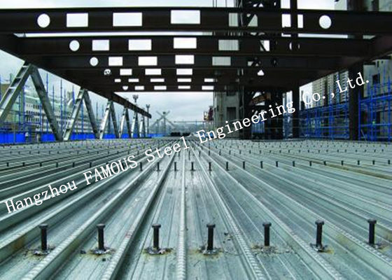 Decking galvanizado 0.8-1.5m m alternativo del metal Q345 de Bondek