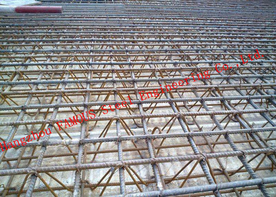 El Decking galvanizado HRB500E del piso del metal del 11.8m reforzó el braguero de la barra de acero, Decking concreto del piso de 0.5m m