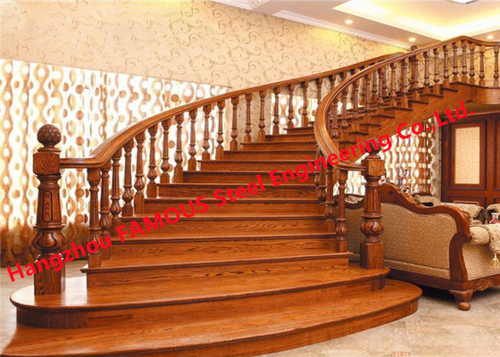 Verjas modernas de la mano de la escalera de 1000m m, barandillas de madera de los 3FT para las escaleras interiores
