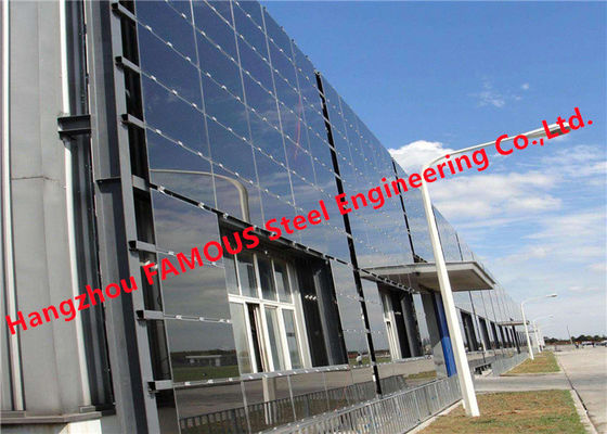 Edificio de cristal incombustible solar 5m m fotovoltaicos integrados 9A 5m m de la pared de cortina de la fachada de BIPV