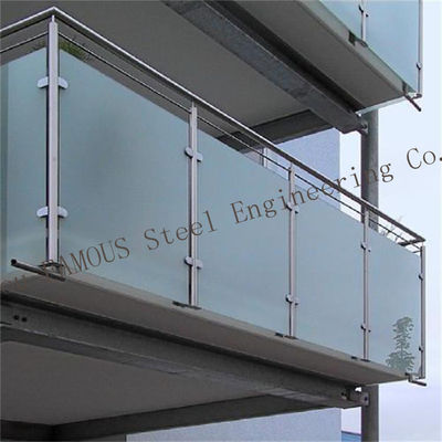 Barandilla de cristal de la barandilla residencial de la seguridad, verja de cristal frameless del balcón del ISO 3834