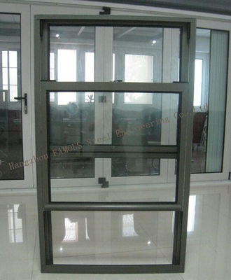 Tormenta de aluminio de desplazamiento vertical Windows, marco de cristal endurecido Windows de 1.2m m de 3m m