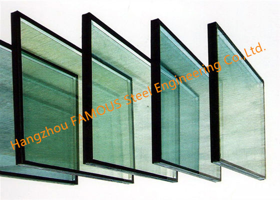 fachada de cristal de la pared de cortina de 5m m 12A 5m m, pared de cortina baja del aislamiento de E