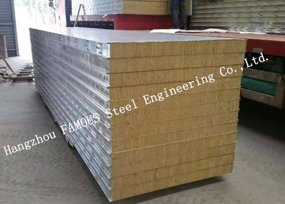 Los paneles de pared reciclados de bocadillo de Rockwool 100m m 1150m m
