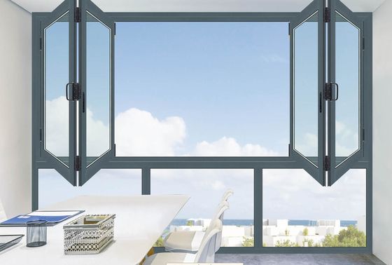 Tormenta de aluminio Windows de la prueba del huracán que dobla la abertura vertical