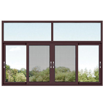 Superficie de desplazamiento de cristal aislada moderna de Windows PVDF del marco de aluminio
