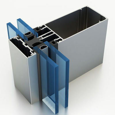 6005 fachada esmaltada doble de la vertical de cristal estructural de aluminio de la fachada 6m m