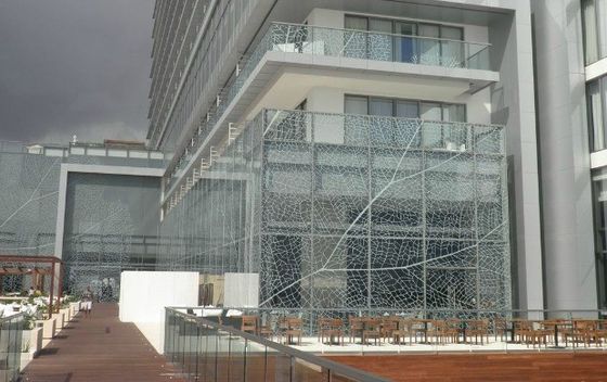 El color modelado cubrió la pared de cristal de aluminio anodizó superficial