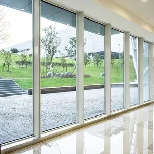 Ventana de imagen francesa del marco con el vidrio moderado transparente del capítulo de aluminio