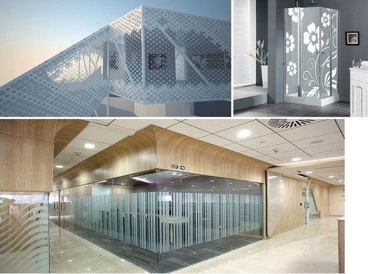 impresión de pantalla de seda endurecida 10m m Art Glass decorativo insonoro de cristal