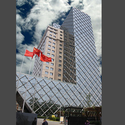 Fachada de cristal aislador baja modular de la pared de cortina de E para el edificio de oficinas