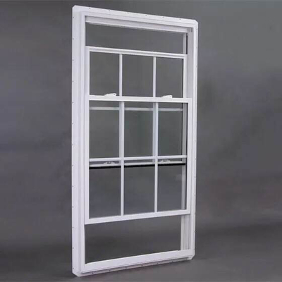 Doble de desplazamiento vertical Hung Windows Clear Tempered Glass de UPVC