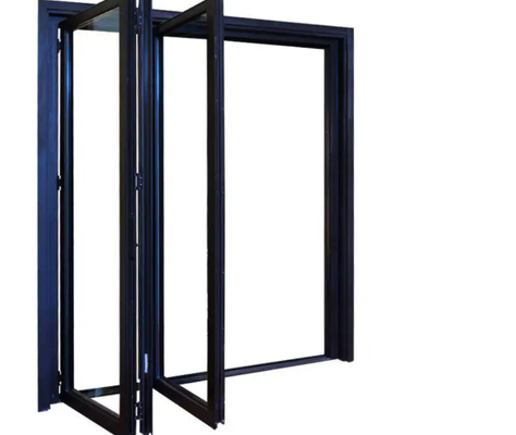 El vidrio exterior de la aleación de aluminio de la fachada que doblaba Windows plegable y las puertas expusieron el marco
