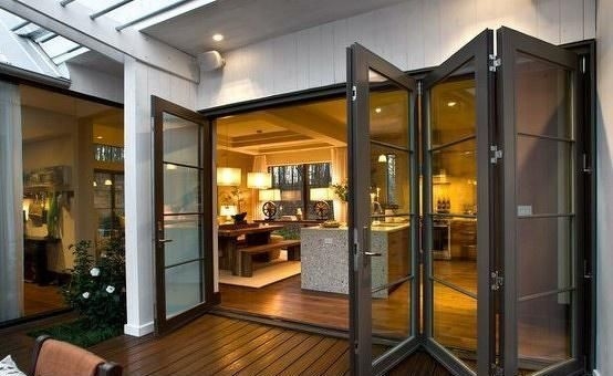 Amontonamiento termal elegante de la rotura del BI del doblez de los sistemas de aluminio de las puertas