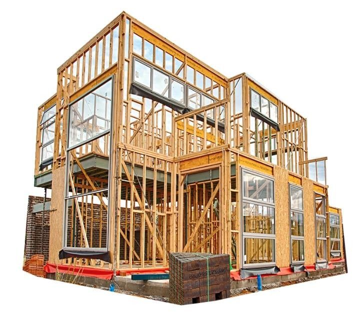 Casas de marco de acero modulares pre fabricadas de la luz de puerta del PVC con el panel aislado estructural